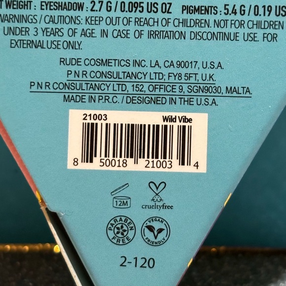 BNIB! Sealed Rude Cosmetics The 70’s Palette Wild Vibe 🪅🪩🛋️🪩 - Picture 2 of 5